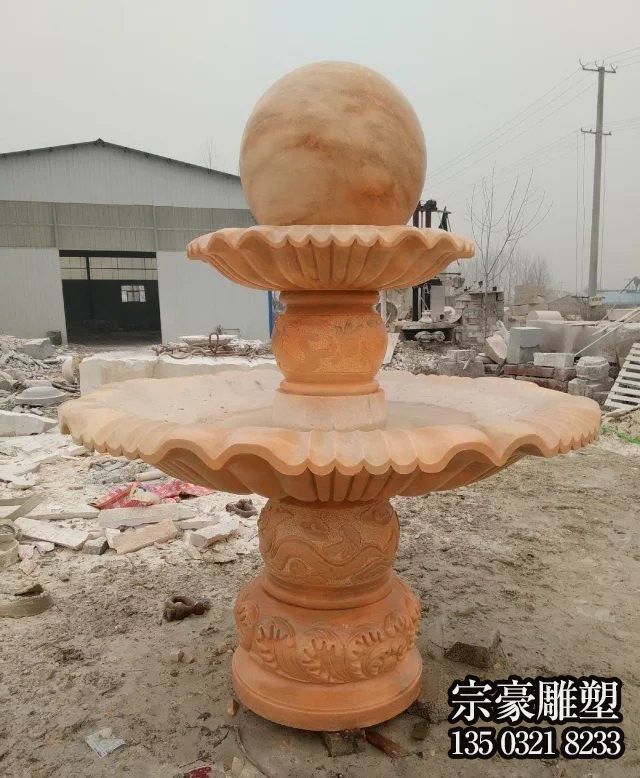 公司招財雙層風(fēng)水球石雕